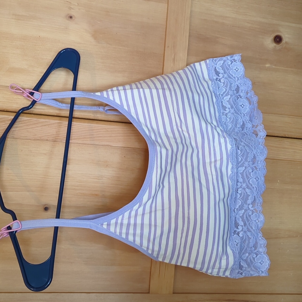 NWT Pact Smooth Cup Bralette Sea Salt Stripe